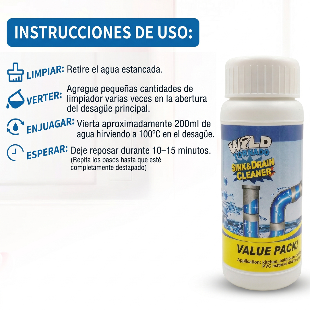 Polvo Activo Destapa Cañerías